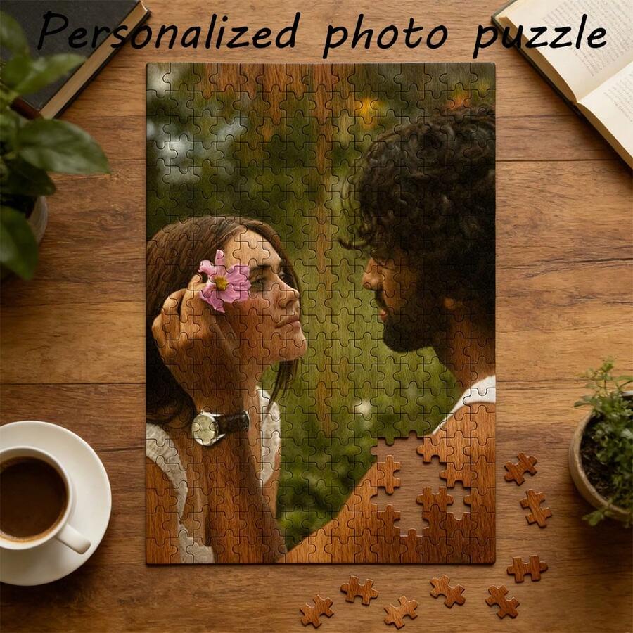 1 pieza Rompecabezas de madera personalizado, Rompecabezas de retrato personalizado, Regalo de cumpleaños, Recuerdo de ocasión especial Rompecabezas personalizado, Rompecabezas de retrato de pareja, Rompecabezas de foto de viaje, Foto personalizada de aniversario, Rompecabezas de foto de graduación, Rompecabezas personalizado de reunión familiar, Regalo de rompecabezas personalizado para fiestas