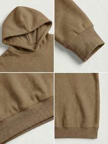 Áo Hoodie Nữ Thiết Kế Tối Giản, Rộng Rãi, Màu Trơn, Thích Hợp Cho Mùa Thu/Đông, Món Đồ Cần Thiết Trong Tủ Quần Áo, Trang Phục Thường Ngày, Công Sở & Giải Trí, Áo Kiểu Dáng Thon Gọn, Áo Sơ Mi Mềm Mại & Thoải Mái, Món Đồ Cần Thiết Cho Kỳ Nghỉ, Trang Phục Mùa Xuân Cho Nữ, Trang Phục Mùa Đông Cho Nữ, Áo Khoác Ngoài Cho Nữ, Thời Trang, Áo Hoodie Nữ - Màu Khaki - Xem 7