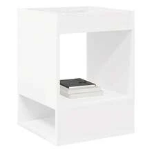 vidaXL 2 Stück Beistelltisch 40 X 40 X 56 Cm Holzwerkstoff Weiß - White - View 3
