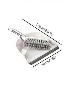 1set Mini Dustpan And Broom Set For Hamster And Pet Cleaning - Desktop And Keyboard Cleaning Brush - Plastic Spatula Brush Set - A - View 4