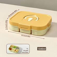 Caja de almuerzo rectangular de plástico portátil con asa, caja bento calentable en microondas, recipiente sellado a prueba de fugas para ensalada de frutas, recipiente de almuerzo con compartimentos de gran capacidad reutilizable, adecuado para que estudiantes y adultos lo usen en la escuela, la oficina, campamentos al aire libre, picnics, viajes, vuelta al colegio - Multicolor - Ver 32