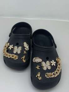 Women's Personalized Adult Soft Ballerina-Style Babouche Sandal With Rhinestones - màu đen - Xem 1