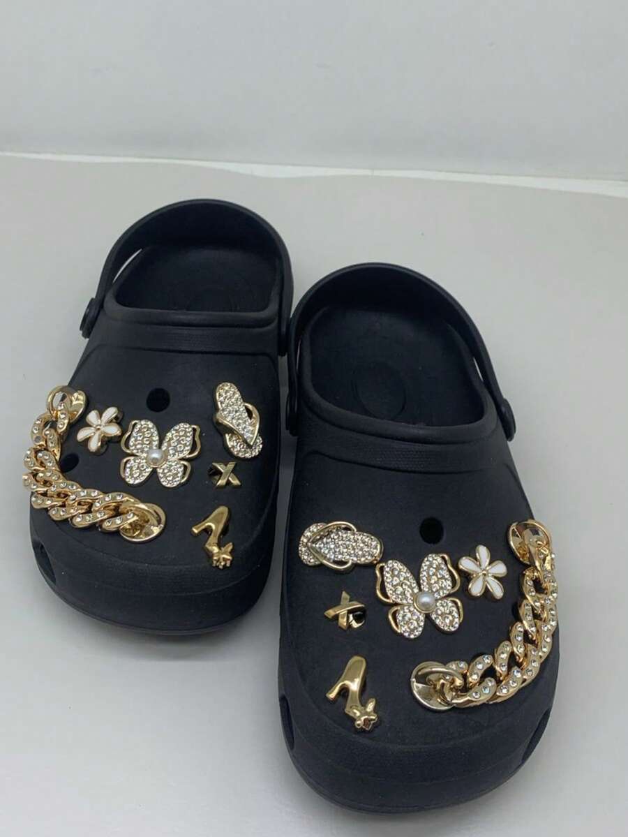 Women's Personalized Adult Soft Ballerina-Style Babouche Sandal With Rhinestones - màu đen - Xem 1