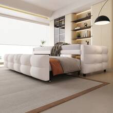 Bed Frames - Beige + Flannelette - View 6