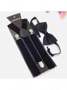 2/3/4/5+ Pcs 1920s Gangster Costume Accessories Set, Newsboy Cap, Suspenders, Tie, Pre-Tied Tie Accessories Set, Halloween - Multicolor - View 8