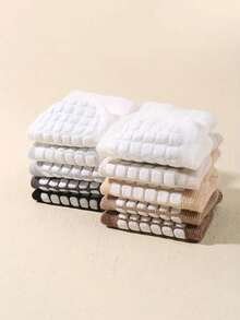 10 Pairs Baby Animal Ear Socks - Non-Slip, Soft Polyester, Cute Cat Dog Bear Patterns, Machine Washable Casual Socks For Infants, Playtime Essential | Animal Theme Design | Non-Slip Design, Baby Socks - Multicolor - View 3