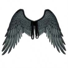 Non-Woven Fabric 3D Angel Wings Festive Party Angel Wings Suitable For Men And Women Decorative Wings Halloween Theme Party Cosplay Costume Accessories - Black - View 7