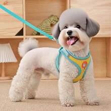 Nuevo arnés de perro de colores de bloqueo de dopamina para primavera y verano, arnés de correa lindo para gatos y perros, chaleco de malla reflectante y transpirable adecuado para perros pequeños y medianos - verde menta - Ver 6