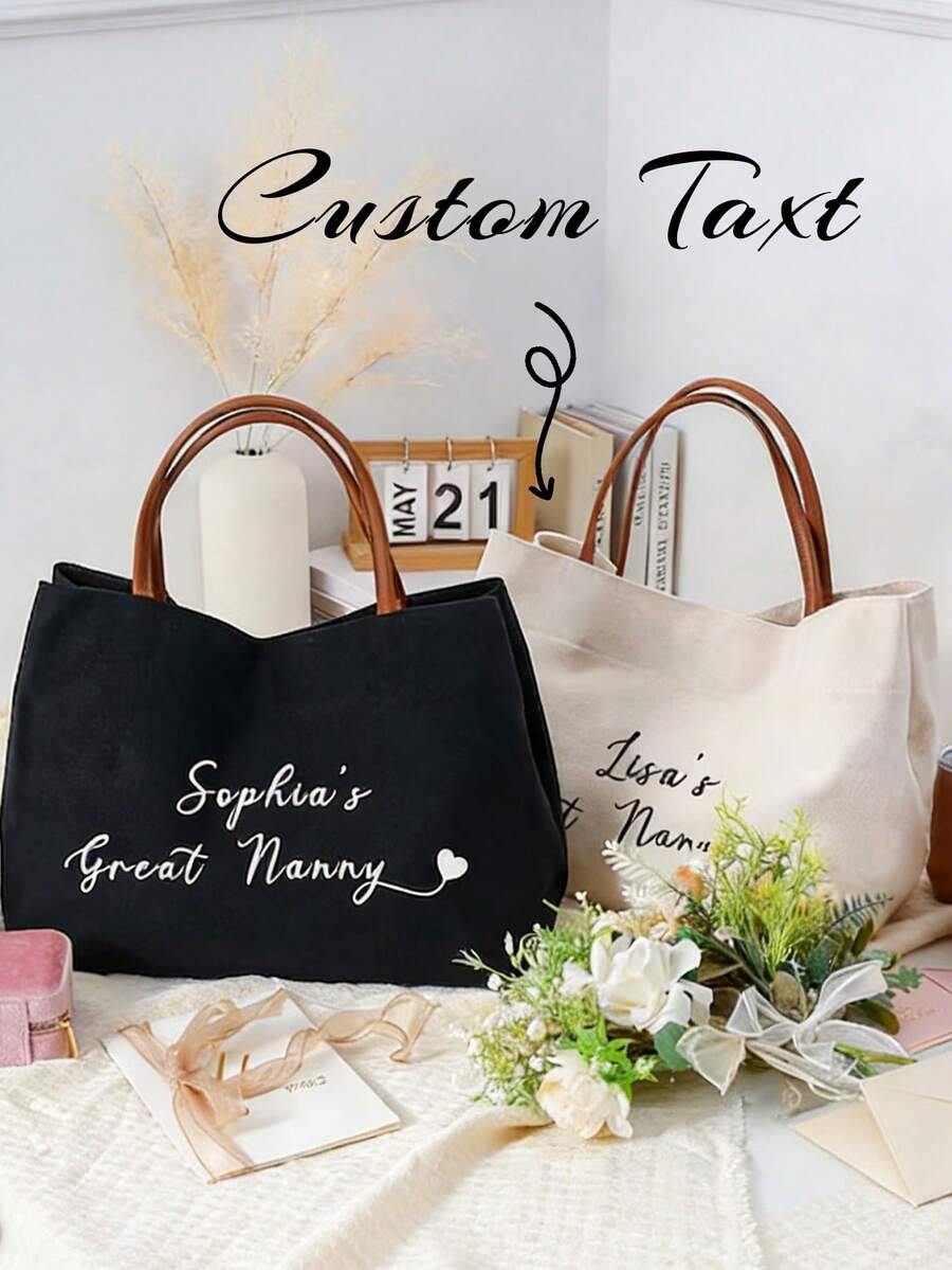 Túi tote cho phù dâu được cá nhân hóa, Túi quà tặng phù dâu có tên, Túi đi biển có tên, Túi cưới, Quà tặng tiệc cưới, Túi cô dâu, Túi tote đi biển làm quà tặng - Nhiều màu - Xem 1