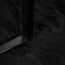 vidaXL Kunstschaffell Teppich Tafalla Schwarz 80 X 150 Cm Polyester - one-size - View 5