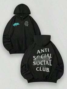 2026Aged Washed Cotton Crew Neck 280g Double-Sided Printing Artistic Anti Sociel Social Club Trevis Collab Graphic SouljaConcertHalloweenGothicVintageStreetwear Graphic009-ABLoose And ComfortableCasual And Easy-GoinValentine's Day Hoodie CouplesNew Years Outfit Women Essentials Hoodie Hoodie Women Sweatshirts Women Hoodies Men's Hoodie Sweatshirts Men Essentials Fear - 黑色 - 查看 7