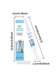 Cat & Dog Tear Stain Remover Pen, Gentle Cleaning Solution To Remove Eye & Mouth Tear Stains, Easy-Grip Face Cleaning Tool For Pets - Multicolor - View 5
