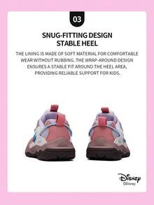 Disney 1 Pair  Collaboration Children's Sneakers, Suitable For Daily Wear, Festivals, Sports, Outdoor Activities, Comfortable, Non-Slip, Breathable (Boys' Sneakers, Boys' Skate Shoes, Children's Sneakers, Girls' Sneakers, Girls' Skate Shoes) - Pink - View 5
