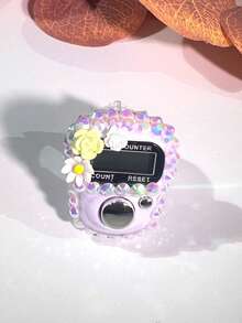 1个定制彩色水钻装饰电子计数器，多用途计数器，适用于商业用途、祈祷计数、节日礼物等。 - 彩色 - 查看 3