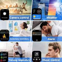 1.83" Full Screen Touchscreen Smart Watch, Suitable For Men & Women Outdoor Sports, With Wireless Calling/Message Alerts, Multiple Sports Modes, Information Reminders, Multifunction Call/Dial, Remote Camera/Music Playback, Fitness Tracking, Wireless Connection With Android Phones, Perfect Gift For Family & Friends - Multicolor - View 9