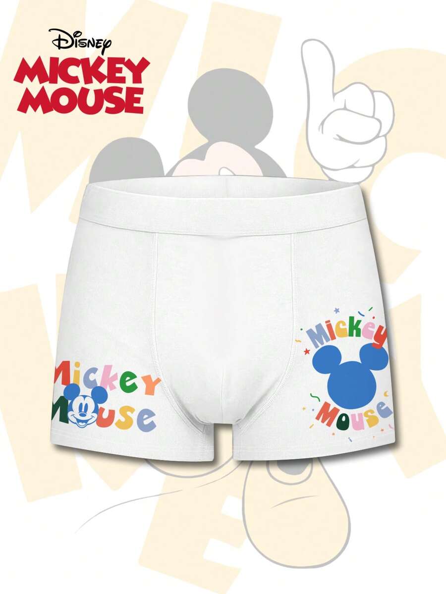 Disney Fashionable 3D Print Men's Boxer Briefs, Casual Everyday Wear Essential Underwear For Men