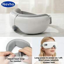 电动眼部按摩器，智能蓝牙眼部按摩器，4种按摩模式，每日按摩，打造迷人双眸，2026年爱自己的一种方式 - 白色 - 查看 7