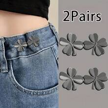 4-Leaf Clover Detachable Buckle Waist Cincher, Adjustable Waist Reducer For Jeans Without Sewing - Multicolor - View 19