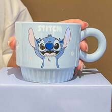 Disney 官方新款史迪奇陶瓷叠叠杯，生日礼物，水杯，高端化妆品，女孩居家伴侣礼物 - 彩色 - 查看 14