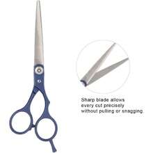 Tijeras De Corte De Cabello Profesional Para Peluquero, Barba, Cejas, Bigote, Nariz - Recorte Preciso Y Afilado,41149071 - Azul - Ver 2