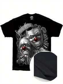 David Gonzales DGA-Shirt Featuring Art With A Lowrider And Phrase 'Smile Now Cry Later' Depicted On A Drama - màu đen - Xem 2