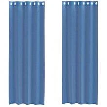 vidaXL 2 pezzi di tende in voile con occhielli, blu reale - Tagli Unica - Visualizzare 2