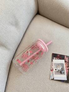 1个16盎司粉色蝴蝶结塑料杯，带盖和吸管，非常适合盛装冰咖啡、便携饮料、果汁和冰沙，是送给女士和姐妹的完美礼物，适合办公室、家庭办公室、返校季、学生水杯，适合夏季和冬季，生日、节日和礼物，返校季、情人节、旅行、卧室，适合夏季、冬季和春季 - 彩色 - 查看 5