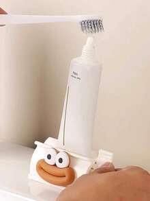 [Popular Choice] Easy Squeeze Toothpaste Dispenser - Cute Wide Mouth Design, Manual Bathroom Accessory, Convenient Toothpaste Squeezing - 1PC Random Color - View 9