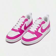 Nike Court Borough Low Recraft Big Kids/Women's Casual Shoes DV5456-123 | Everyday Versatile, Comfortable Fit - 玫紅色 - 查看 3