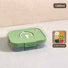 Caja de almuerzo rectangular de plástico portátil con asa, caja bento calentable en microondas, recipiente sellado a prueba de fugas para ensalada de frutas, recipiente de almuerzo con compartimentos de gran capacidad reutilizable, adecuado para que estudiantes y adultos lo usen en la escuela, la oficina, campamentos al aire libre, picnics, viajes, vuelta al colegio - Multicolor - Ver 21