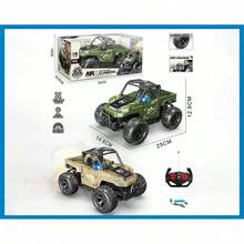 Coche de juguete militar todoterreno verde y desierto con control remoto para niños, función de derrape con luces - aleatorio - Ver 2