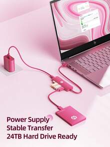 HP 四合一 USB 集线器，带 Type-C 充电适配器，兼容苹果笔记本电脑，支持 4K 投影和 PD 快充，提供黑色、白色、米色和银色四种颜色可选。 - 一拖四拓展塢 - 查看 8