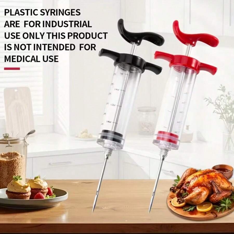Stainless Steel Multi-Function Turkey Marinade Injector, For Food Use Only, A Versatile Seasoning Tool For Cooking And Grilling, Not For Medical Use