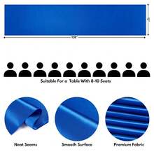 12 Pack Royal Blue Satin Table Runner 12x108 Inches Long, Silk-Like Smooth Table Decor For Wedding Prom Event Party - RoyalBlue - View 3