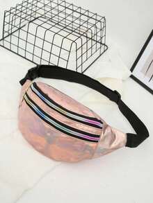 Sac banane laser mode femme pour l'extérieur, sac banane laser pour la course, sac poitrine bandoulière femme, sac de plage réfléchissant pour l'extérieur, avec sangle d'épaule réglable, convient pour un usage quotidien, activités de plein air, voyages, randonnée, jogging, cyclisme, design portable, cadeau idéal - Multicolore - Voir 11