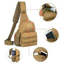 Bolso de hombroáctico, mochila para senderismo, nailon para hombre, caza al aire libre, Camping, pesca, Molle, senderismo, bandolera para el pecho G7F5 - CP - Ver 4