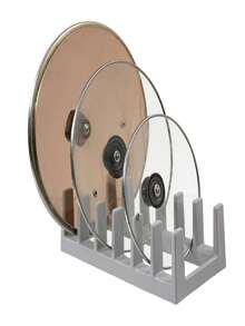 Kitchen Pot Lid Organizer Rack, Bowl & Dish Drying Rack, Creative Desktop Bookshelf, Dish & Pot Separator Rack - Multicolor - View 7