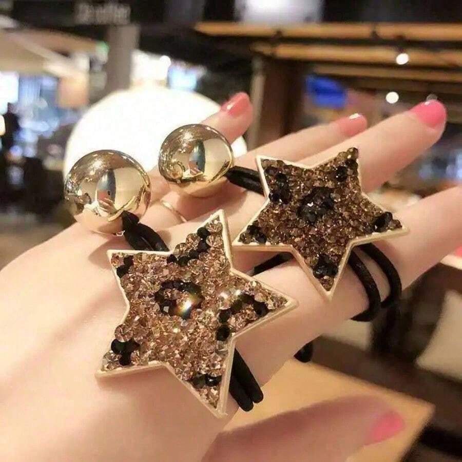 1 Korean Style New Leopard Print Hair Tie - Sweet Love Design, High Elasticity Latex Core With  Leopard Print | Hair Accessories / Korean Fashion / Leopard Element / Sweet Accessories / Adult Hair Tie - 1 Piece - View 1