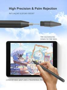 90mAh 容量触控笔，具备防误触和倾斜感应功能，兼容 iPad 10（10.9 英寸，2022 年款）、iPad Air 4/5/6/M4、iPad A16（11 英寸，2025 年款）、iPad Air 11/13 英寸（M3/M2）、iPad Pro 11/12.9 英寸 - 黑色 - 黑色 - 查看 9