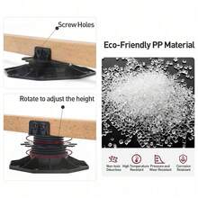 Adjustable Decking Pedestal-Riser 18mm-30mm 30mm-60mm Pack Of 10 - Black - View 3