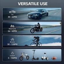 CamelParty A Smart Tire Inflator With Digital Display, A 150 PSI Wireless Air Pump For Vehicles, Automatic Inflation Detection And Cut-Off Function, An LED Flashlight For Nighttime Use, Support For 5V USB Discharge, And A Power Bank For Mobile Phones/Tablets. - Không dây - Xem 7