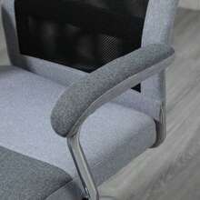 Ergonomic Mesh Office Chair, Height Adjustable With Headrest, Nordic Style, Light Grey/Black, 65 X 67 X 119-129 Cm - Dark Grey - View 7