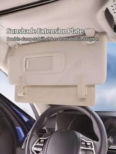 1 Stück Sonnenblenden-Verlängerung für Autos in Mehrfarbig, Blendschutz, UV-Schutz, verstellbar mit Clip, passend für die meisten Fahrzeuge, Autoinnenraum Zubehör
