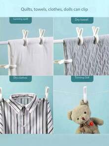 3/6pcs Heavy Duty Beach Towel Clips - Rust-Proof Spring, Plastic Clothespins - Clips To Keep Towels, Clothes, Blankets Dry On Clothesline And Racks - Multicolor - View 3