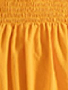 Summer Baby Girls Cute Yellow Bow Ruffle Trim Romper & Solid Headband & Bow Socks - Yellow - View 7