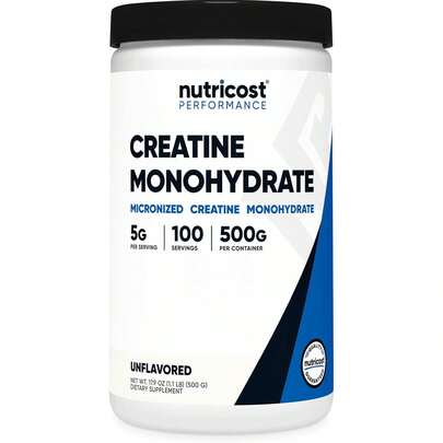 Abronikey Nutricost Creatine Monohydrate Micronized Powder | Unflavored Dietary Supplement | 500 G | 100 Servings