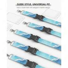 5 Pack Cruise Lanyard For Ship Cards With Marble Pattern Cute Cruise Ship Lanyards With Waterproof ID Badge Holders For Keys, Cards Cruise Essentials For All Cruise  2025, Mixed - Black - View 8