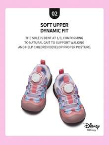 Disney 1 Pair  Collaboration Children's Sneakers, Suitable For Daily Wear, Festivals, Sports, Outdoor Activities, Comfortable, Non-Slip, Breathable (Boys' Sneakers, Boys' Skate Shoes, Children's Sneakers, Girls' Sneakers, Girls' Skate Shoes) - Pink - View 4