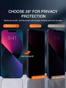Bộ 3 miếng dán màn hình chống trầy xước, bảo vệ riêng tư, tương thích với iPhone 17 16 15 14 13 12 11 Pro Max XR X XS Max 7 8 Plus/17/17 Air/17 Pro/17 Pro Max Full Series, quà tặng sinh nhật cho gia đình và bạn bè, kính cường lực, chống nhìn trộm, miếng dán màn hình điện thoại, phụ kiện điện thoại, chống nước, chống sốc, chống trầy xước, chống bám vân tay, bộ bảo vệ màn hình đầy đủ, thích hợp sử dụng hàng ngày, văn phòng, nhà, chống rơi vỡ và chống trầy xước. - màu đen - Xem 2