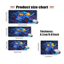 1 Alfombrilla de escritorio con estampado de coche de carreras de alta definición, alfombrilla multifuncional XXL para ratón, teclado y ratón de juego, alfombrilla de escritorio para oficina/PC gamer. Un gran regalo para familiares y amigos. - Tapete para ratón - Ver 5